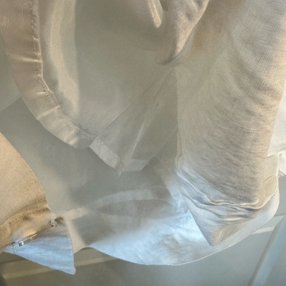 NWOT Marsotto Formale White 100% Linen Coastal Shirt Dress, size M/L - Picture 6 of 8